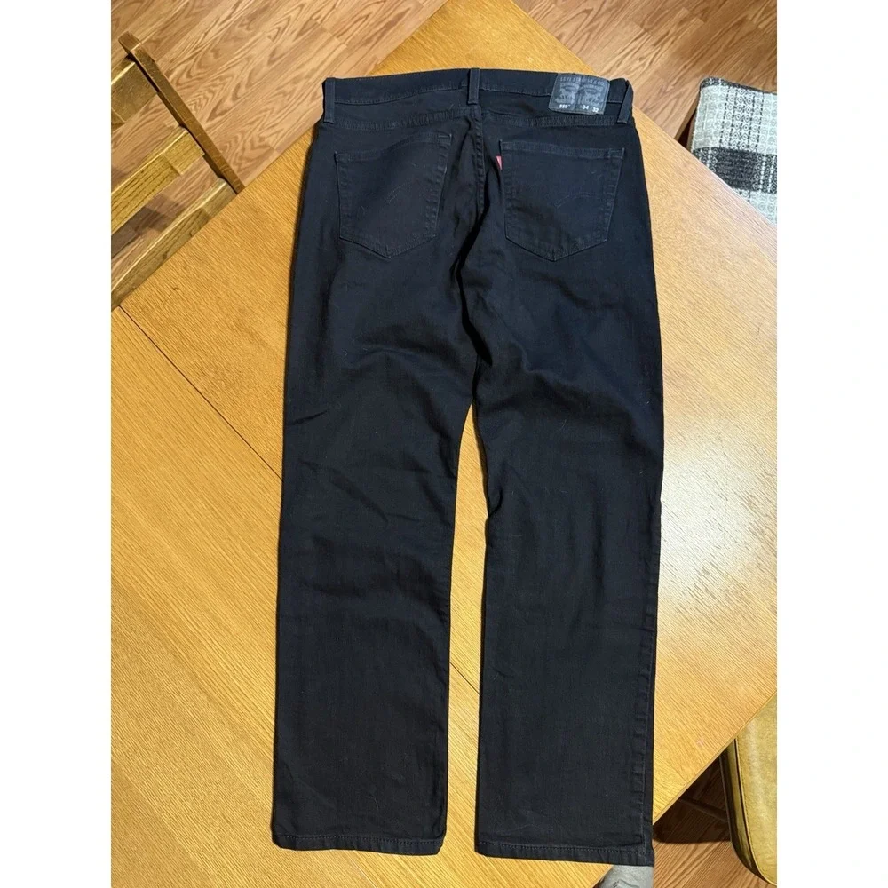 Levis 559 Jeans Mens 34x32 Black Dark Wash Relaxed Straight Stretch Denim Casual